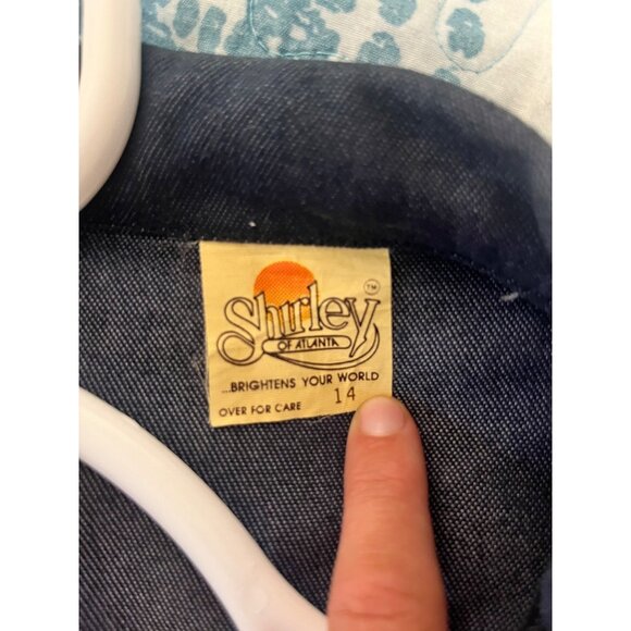 Vintage Shirley Of Atlanta Womens Denim Blazer Jacket Size 14 - Picture 5 of 7